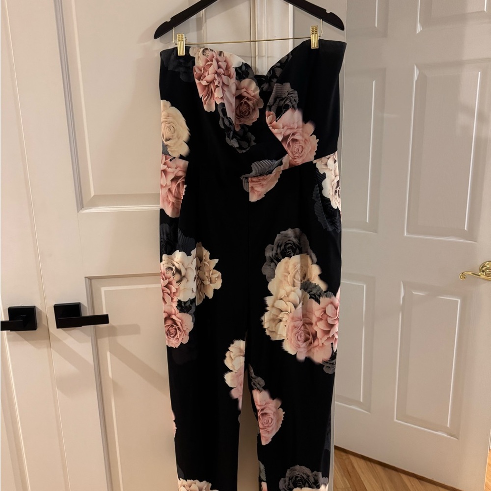 Floral Black Jumpsuit
